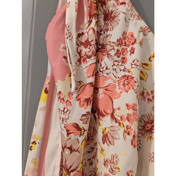 Women's Free People Floral Tank Top S White Pink - Picture 3 of 7